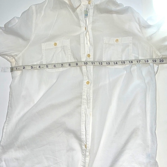 Anthropologie Odlille White Thin Cotton Shirt M - Picture 6 of 7